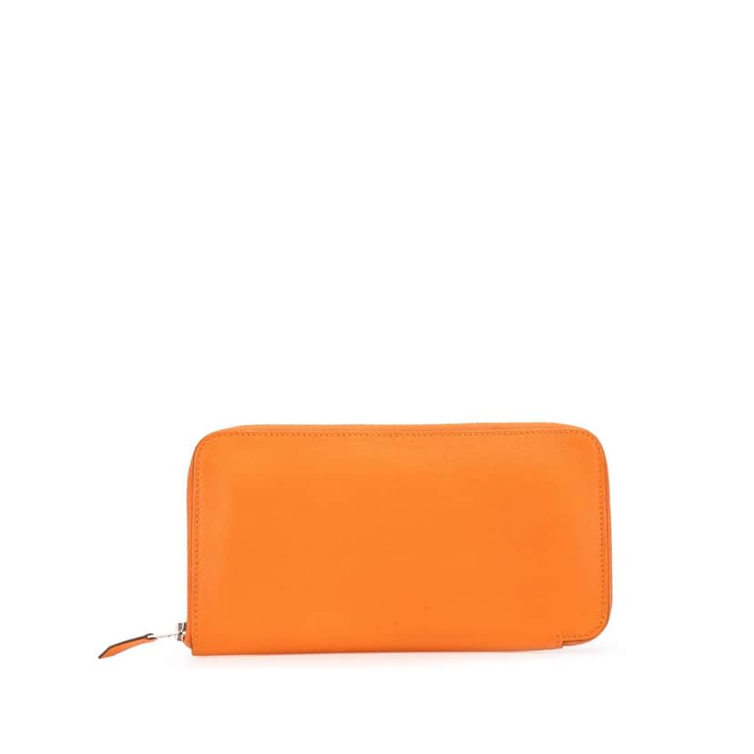 Hermès Epsom Azap Classique Wallet Orange Leather Good condition - Front View