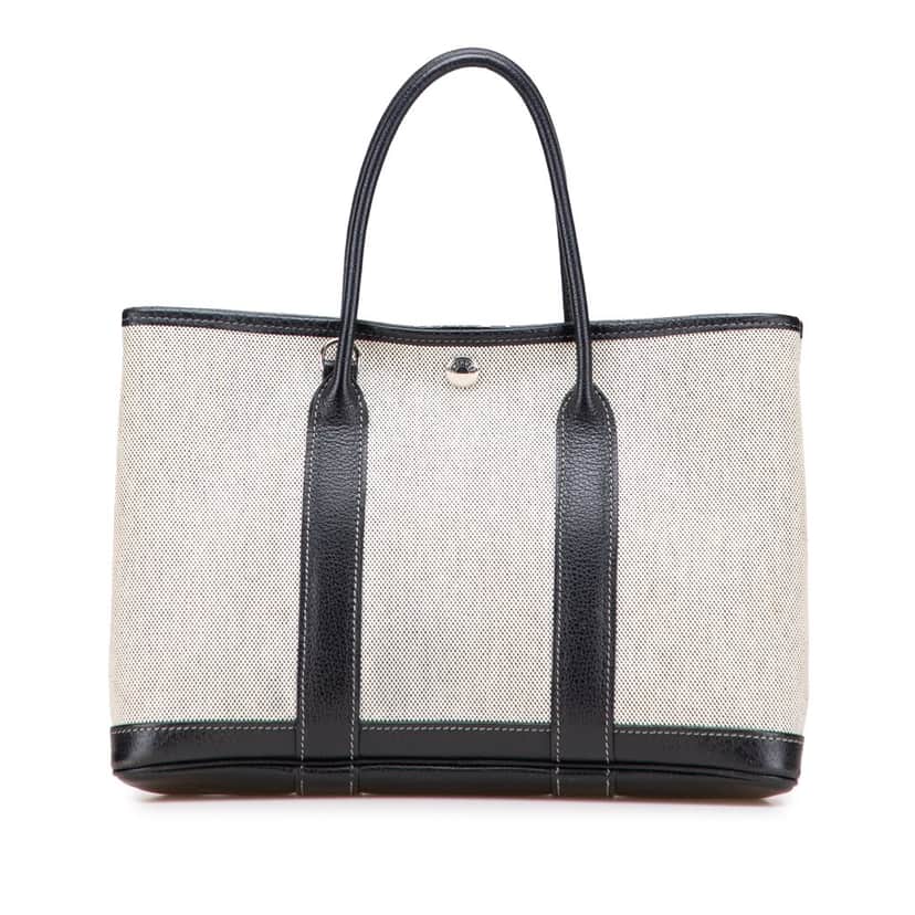 Hermès Toile and Negonda Garden Party 30 Brown Canvas Good condition - Front View