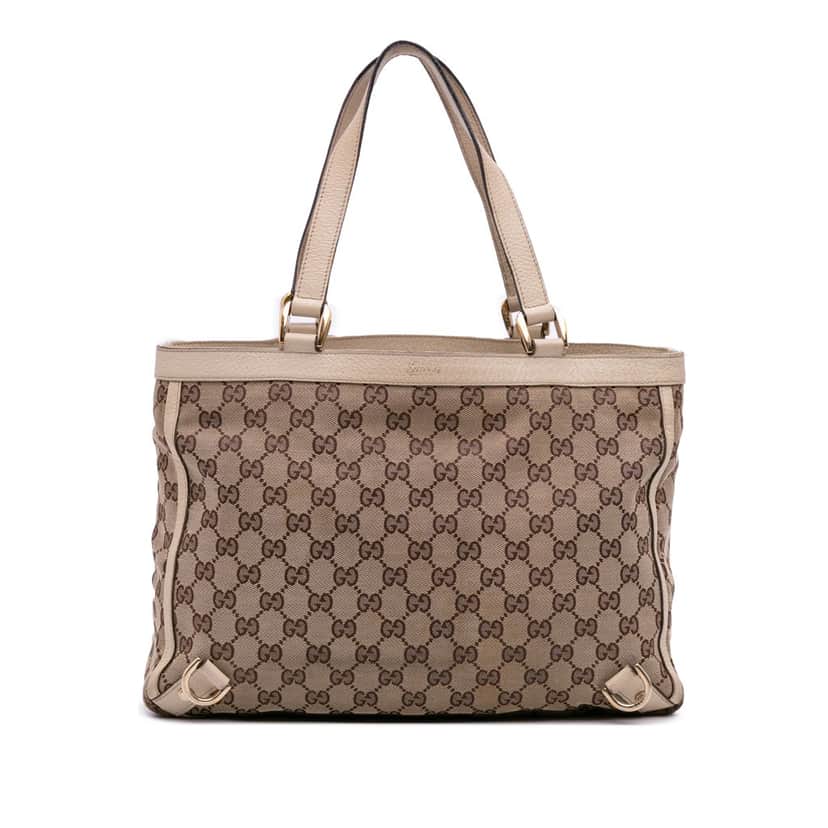 Gucci GG Canvas Abbey D Ring Tote Brown Canvas Good condition - Front View