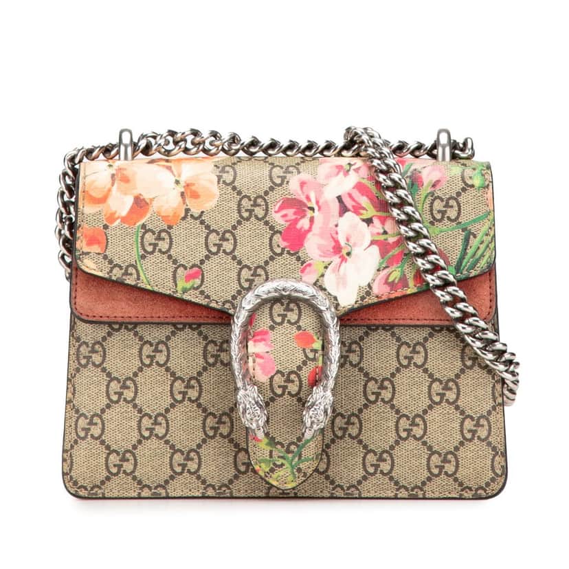 Gucci Mini GG Supreme Blooms Dionysus Crossbody Brown Canvas Good condition - Front View