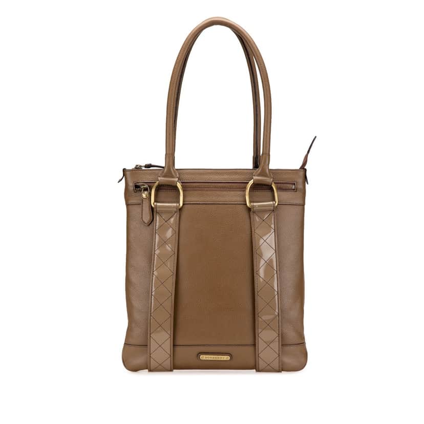 Burberry Leather Tote Brown Leather Good condition - Front View