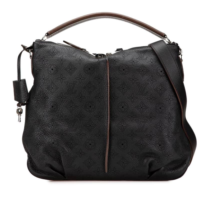 Louis Vuitton Monogram Mahina Selene PM Black Leather Good condition - Front View
