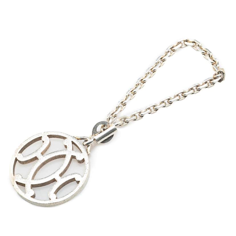 Hermès Palladium Plated Metal Bag Charm Silver Metal Good condition - Front View