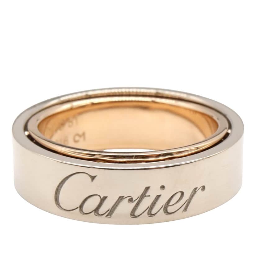 Cartier 18K White and Rose Gold Astro Secret Love Ring Silver White Gold Good condition - Front View