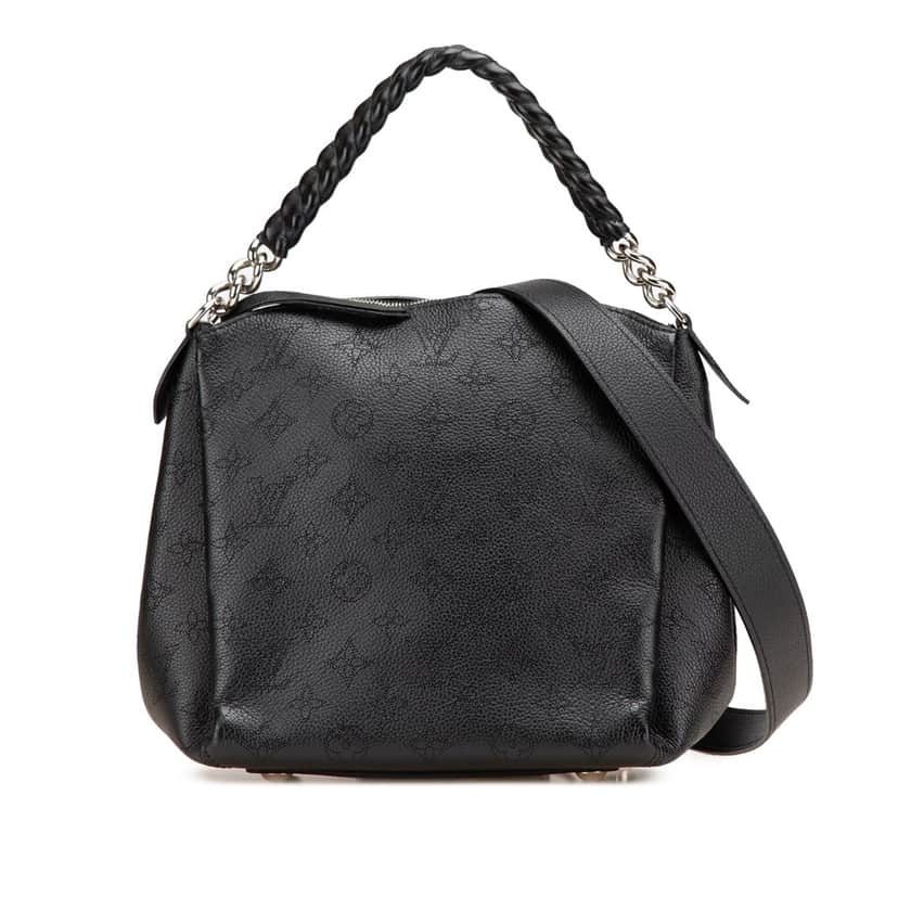 Louis Vuitton Monogram Mahina Babylone Chain BB Black Leather Good condition - Front View