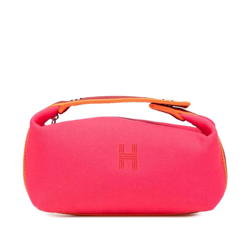 Hermès Small Canvas Bride A Brac Pink Canvas Good condition - Front View