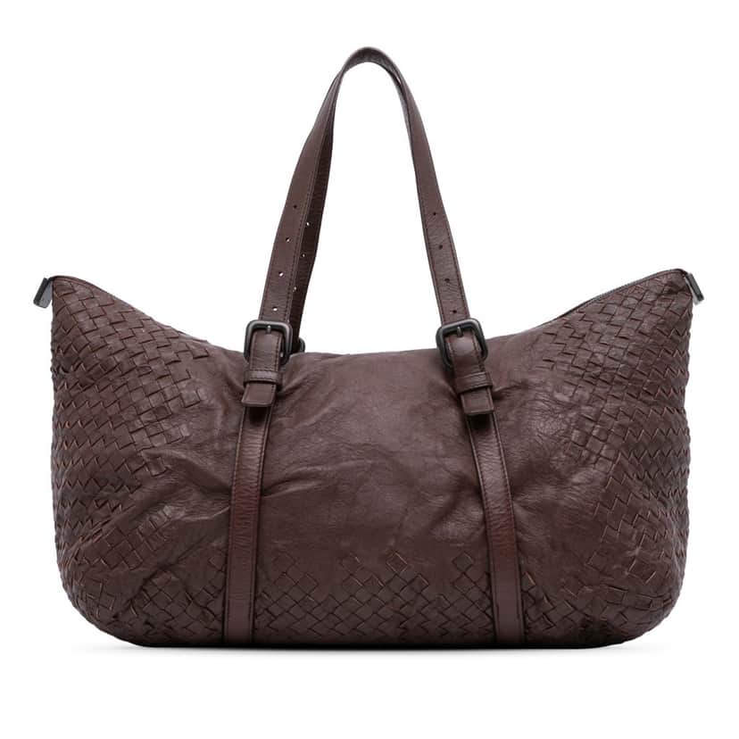 Bottega Veneta Nappa Intrecciato Tote Brown Leather Good condition - Front View
