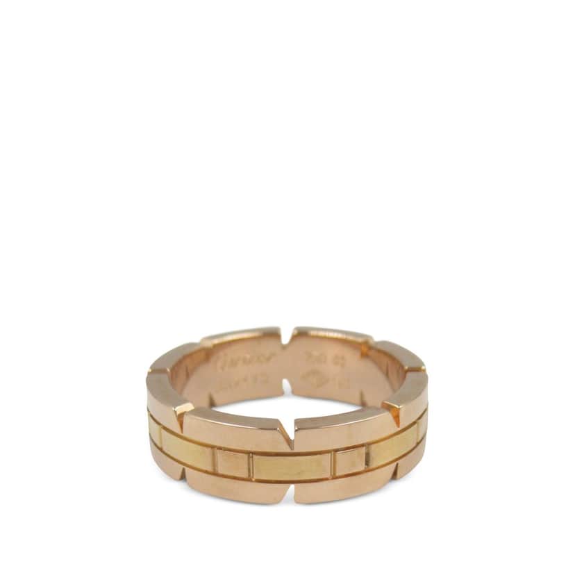 Cartier 18K Rose Gold Tank Francaise Ring Pink Rose Gold Good condition - Front View