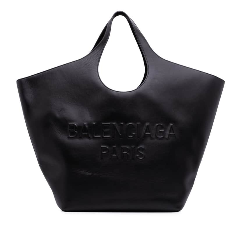 Balenciaga Large Smooth Calfskin Mary Kate Tote Black Leather Good condition - Front View