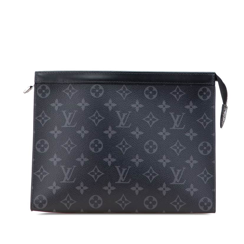 Louis Vuitton Monogram Eclipse Pochette Voyage MM Black Canvas Good condition - Front View