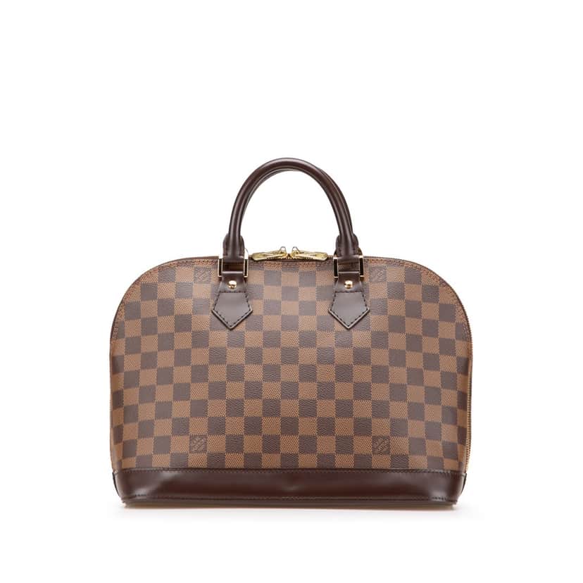 Louis Vuitton Damier Ebene Alma PM Brown Canvas Good condition - Front View