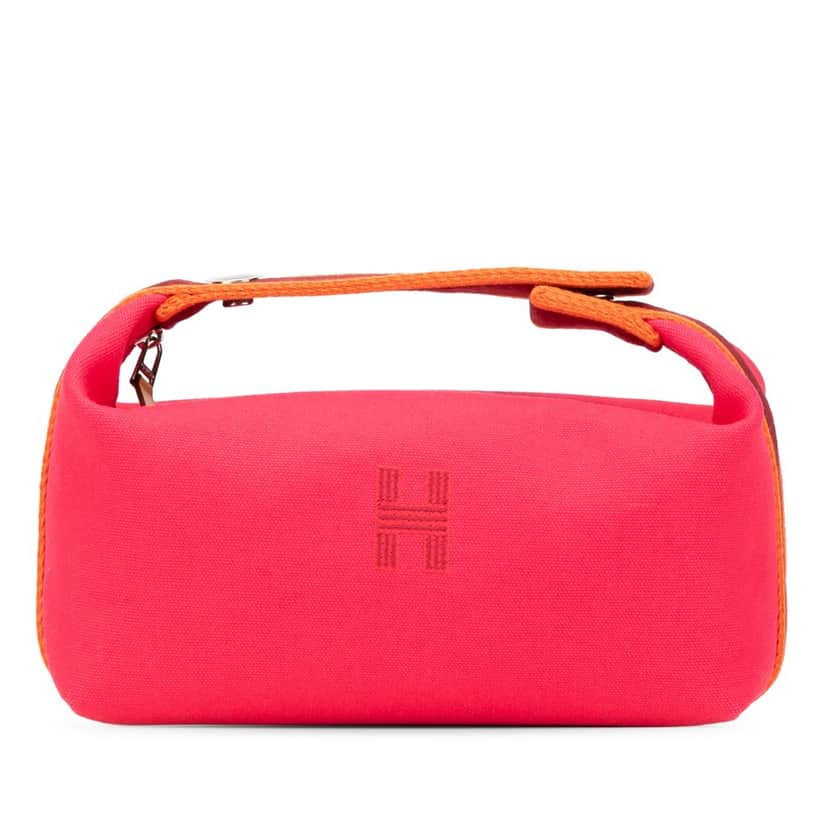 Hermès Small Canvas Bride A Brac Pink Canvas Good condition - Front View