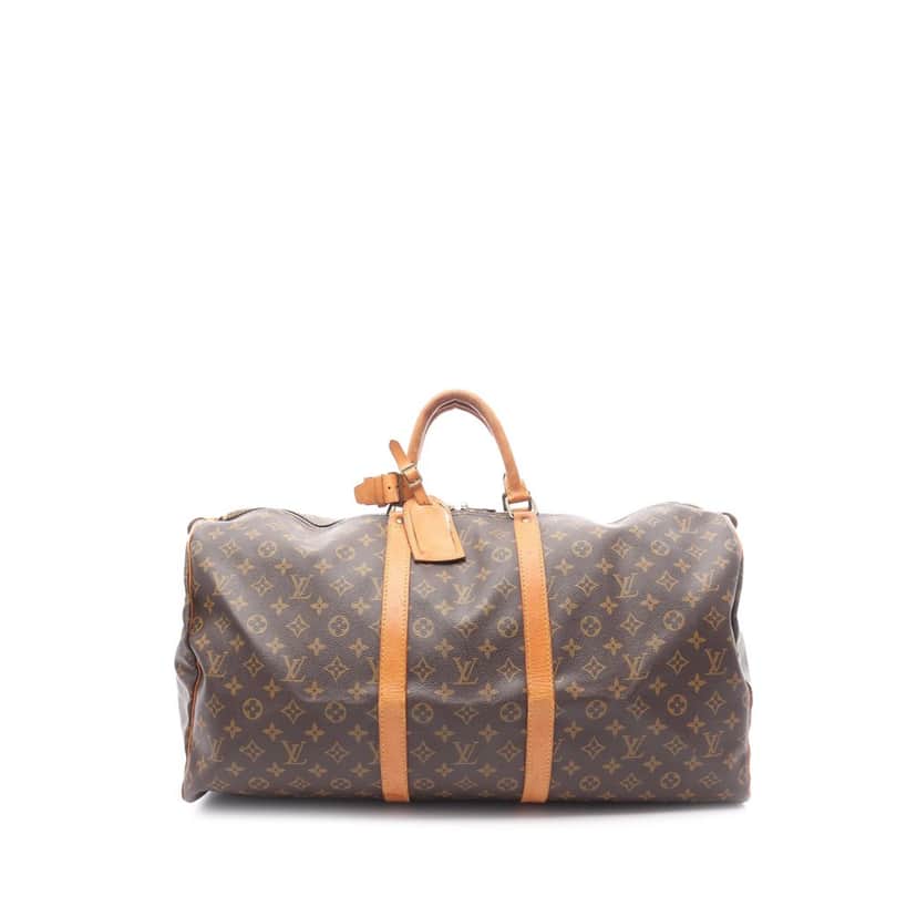 Louis Vuitton Monogram Keepall 55 Brown Canvas Good condition - Front View