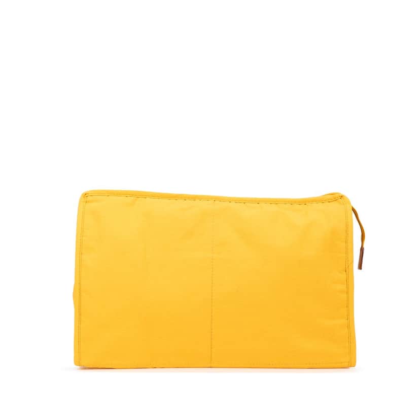 Hermès Toile Zip Pouch Yellow Canvas Good condition - Front View
