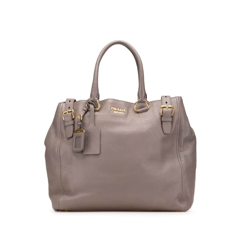 Prada Cervo Tote Brown Leather Good condition - Front View