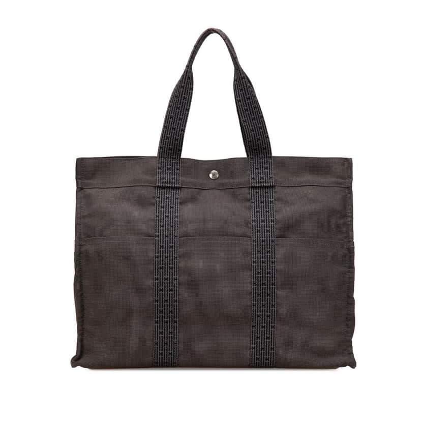 Hermès Canvas Herline GM Grey Canvas Good condition - Front View