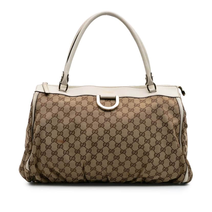 Gucci GG Canvas Abbey D Ring Tote Brown Canvas Good condition - Front View
