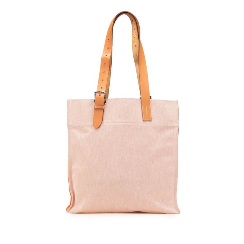 Hermès Canvas Etriviere Shopping Tote Orange Canvas Good condition - Front View