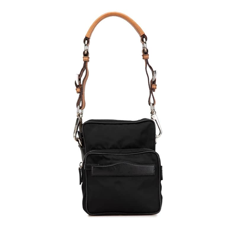 Prada Re-Nylon Shoulder Bag Black Good condition - Front View
