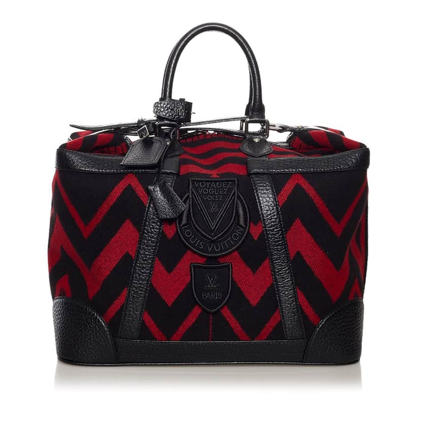 Louis Vuitton Grimaud Vail Blanket Red Wool Very good condition - Front View