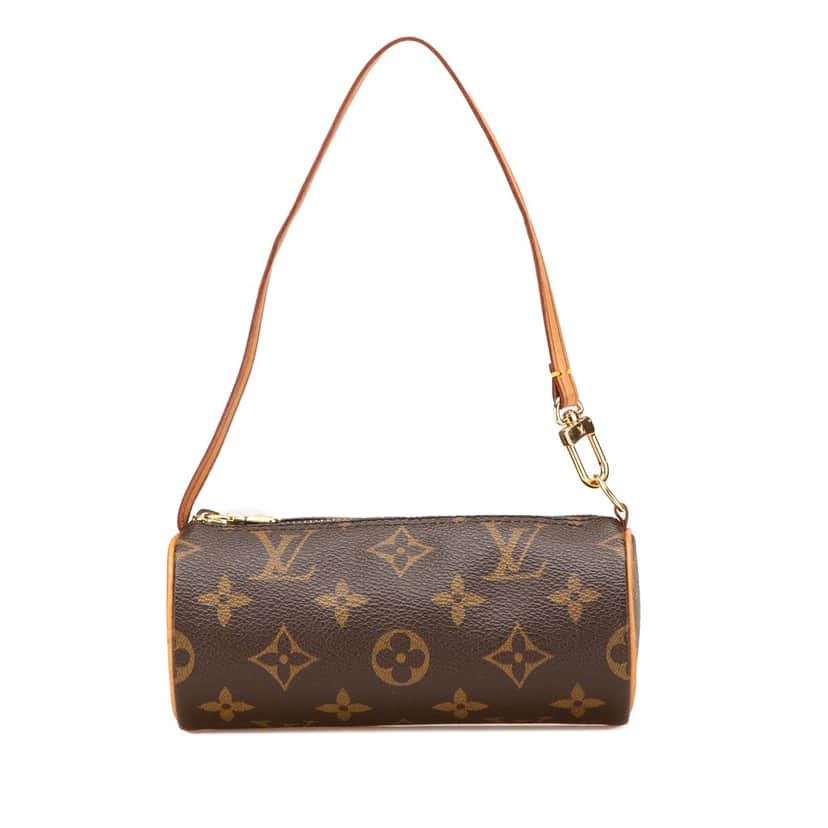 Louis Vuitton Monogram Papillon Pochette Brown Canvas Fair condition - Front View