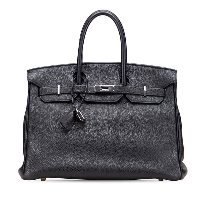 Hermès Togo Birkin Retourne 35 Black Leather Good condition - Front View