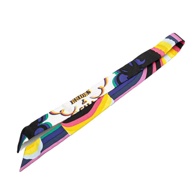 Hermès Brides de Gala Shadow Twilly Silk Scarf Blue Silk Very good condition - Front View