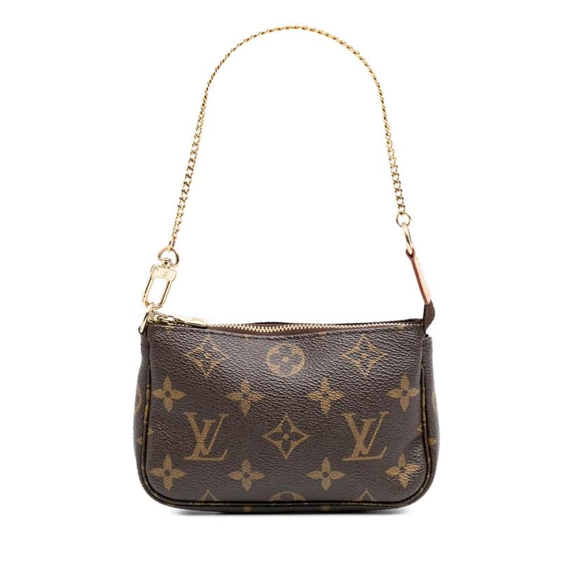 Louis Vuitton Monogram Mini Pochette Accessoires Brown Canvas Good condition - Front View