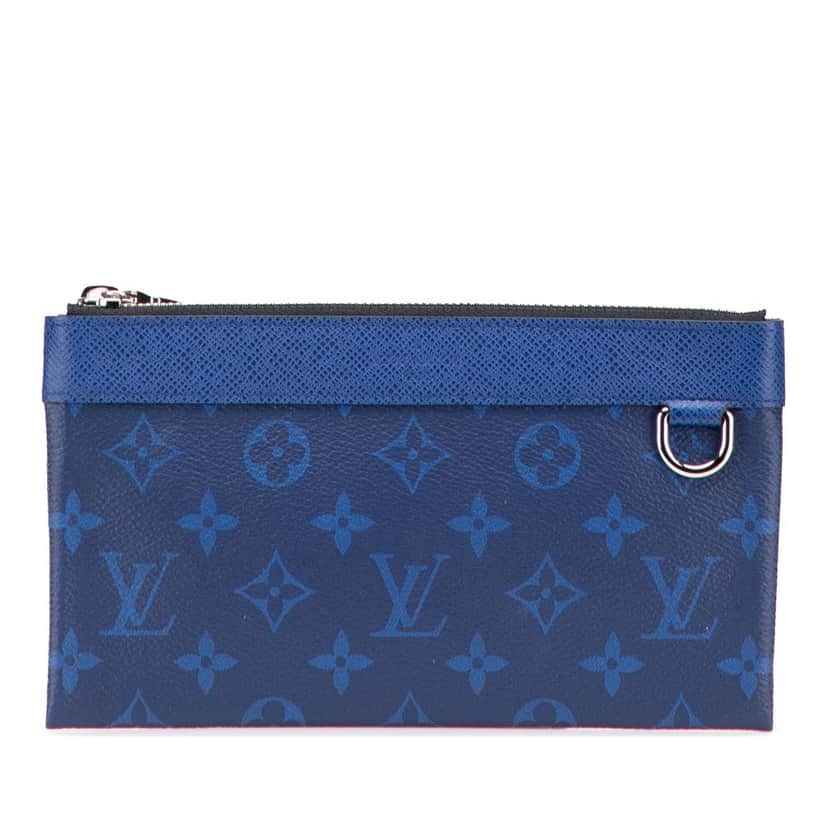 Louis Vuitton Monogram Taigarama Pochette Discovery PM Blue Canvas Good condition - Front View