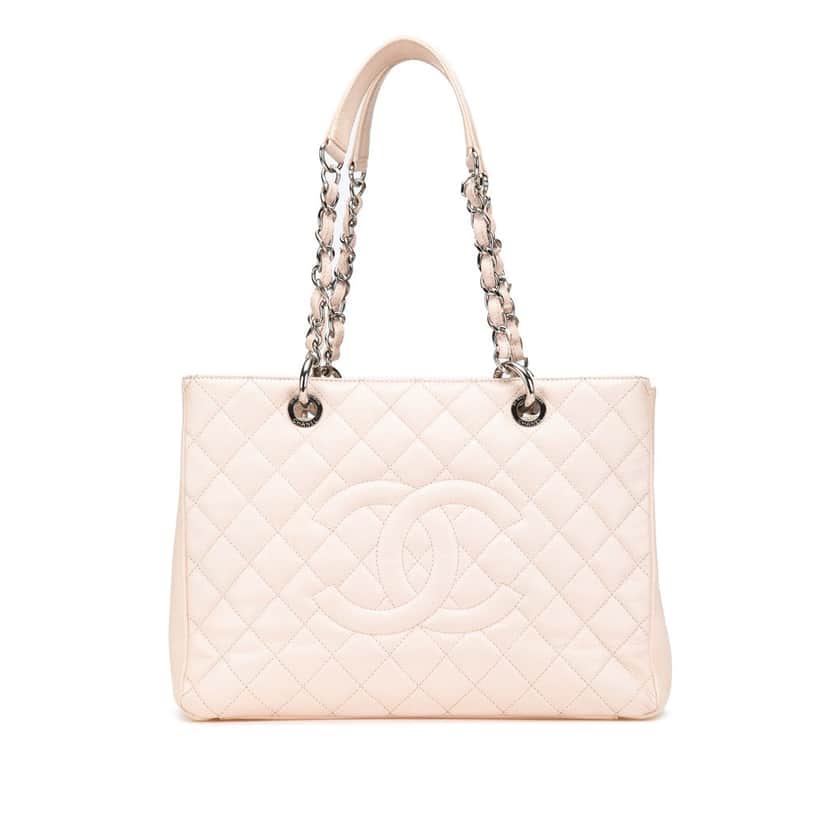Chanel Caviar Grand Shopping Tote Brown Leather Good condition - Front View