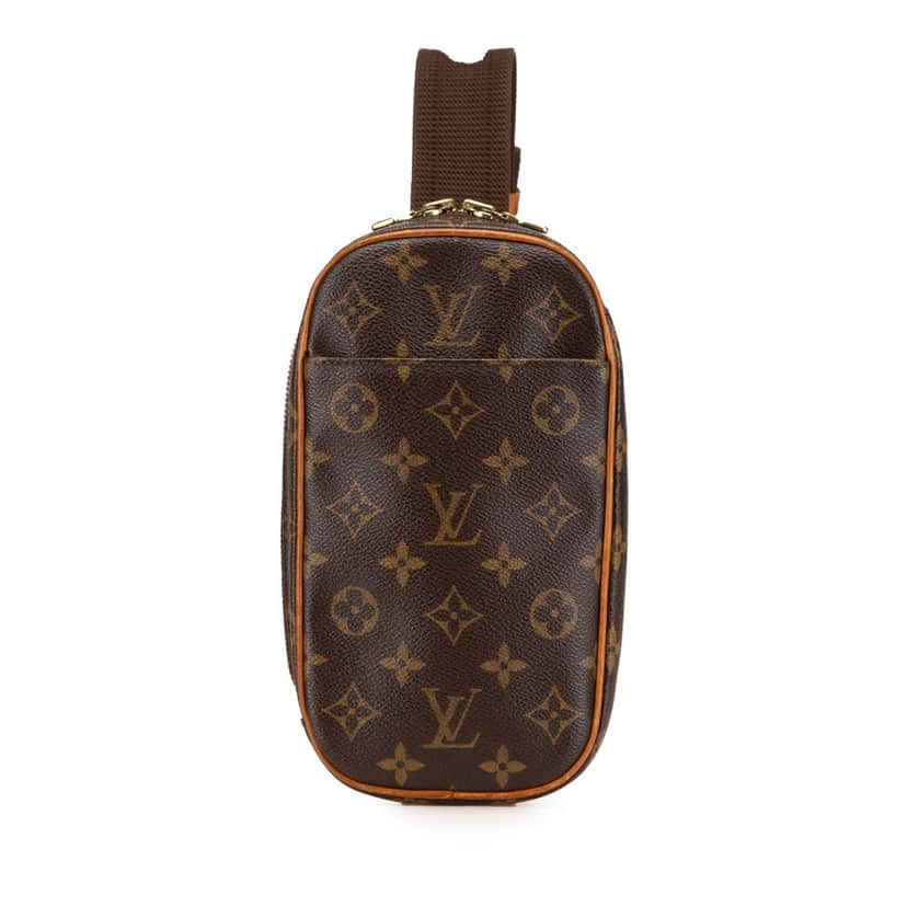 Louis Vuitton Monogram Pochette Gange Brown Canvas Good condition - Front View