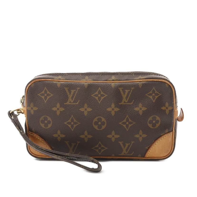 Louis Vuitton Monogram Marly Dragonne PM Brown Canvas Good condition - Front View