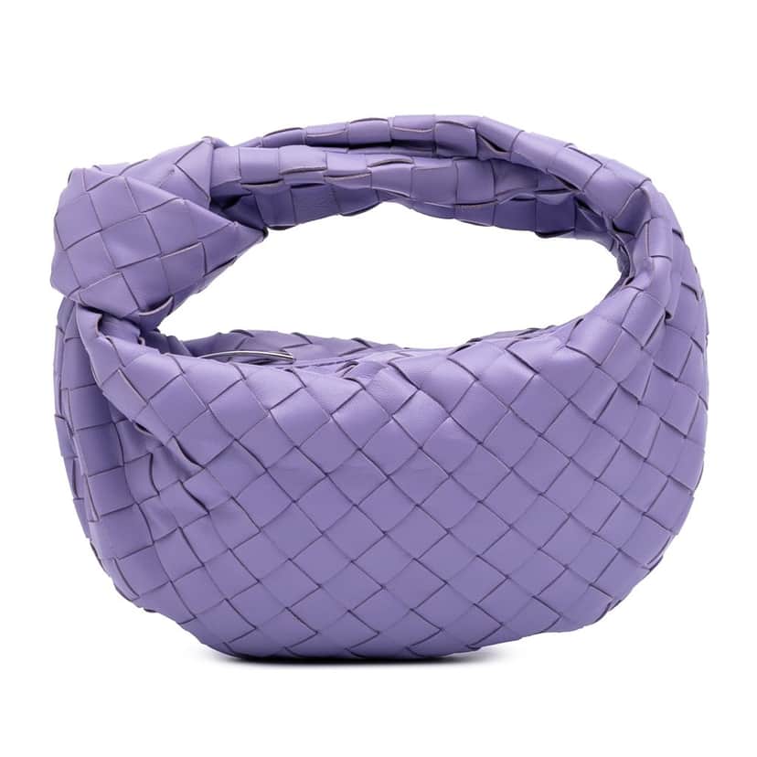 Bottega Veneta Mini Nappa Intrecciato Jodie Purple Leather Good condition - Front View