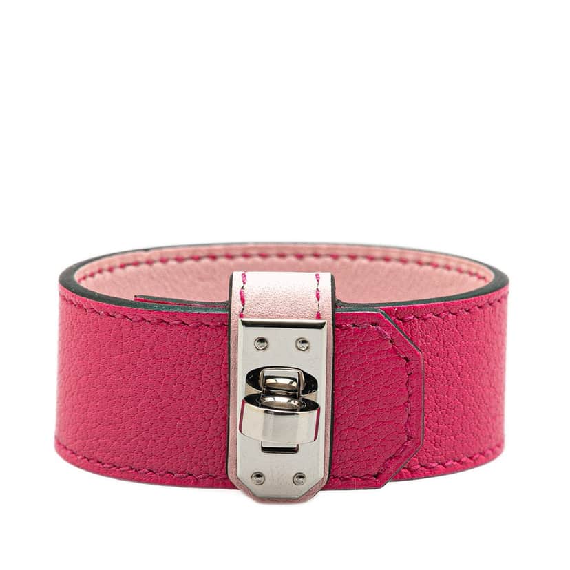 Hermès Chevre Chamkila Kelly Twist Bracelet PM T2 Pink Leather Very good condition - Front View