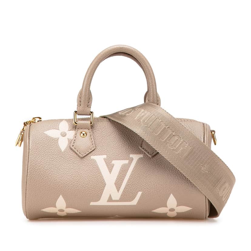 Louis Vuitton Bicolor Monogram Empreinte Giant Papillon BB Brown Leather Good condition - Front View