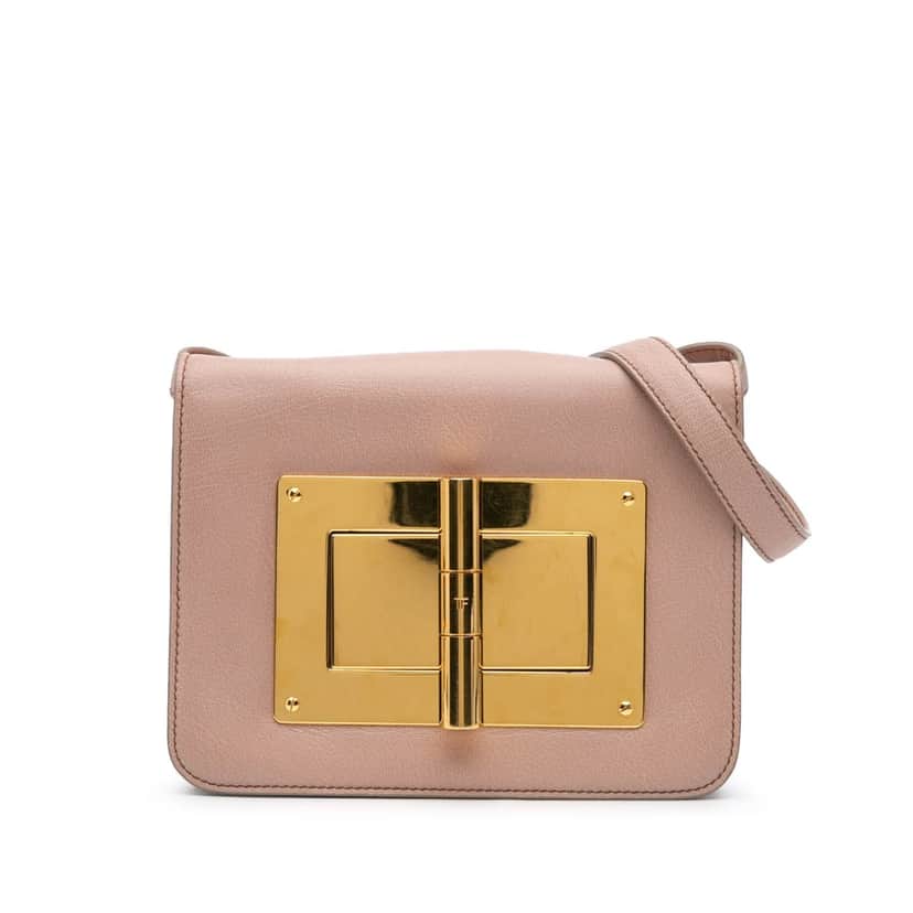 Tom Ford Medium Leather Natalia Crossbody Pink Leather Very good condition - Front View
