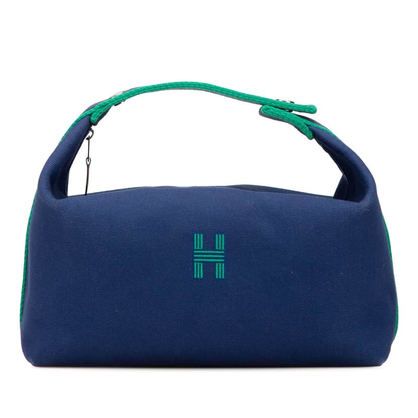 Hermès Large Toile Bride A Brac Blue Canvas Good condition - Front View