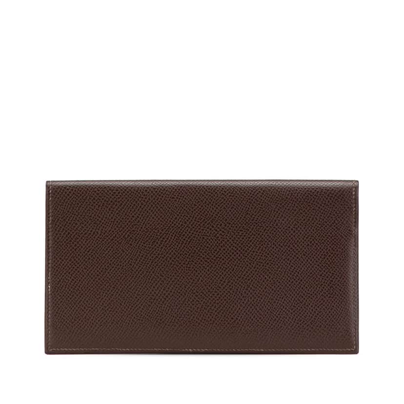 Hermès Epsom Citizen Twill Wallet Brown Leather Good condition - Front View