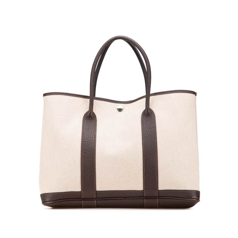 Hermès Toile and Negonda Garden Party 36 Brown Canvas Good condition - Front View