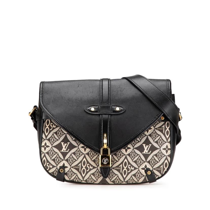 Louis Vuitton Since 1854 Neo Saumur MM Black Canvas Good condition - Front View