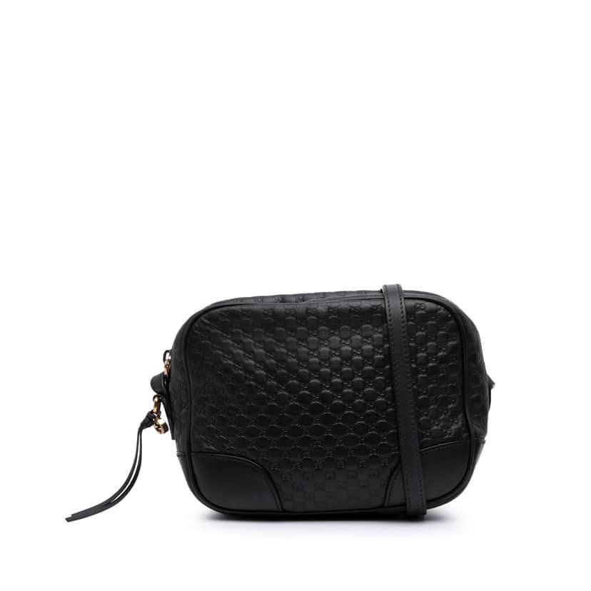 Gucci Microguccissima Bree Crossbody Black Leather Good condition - Front View