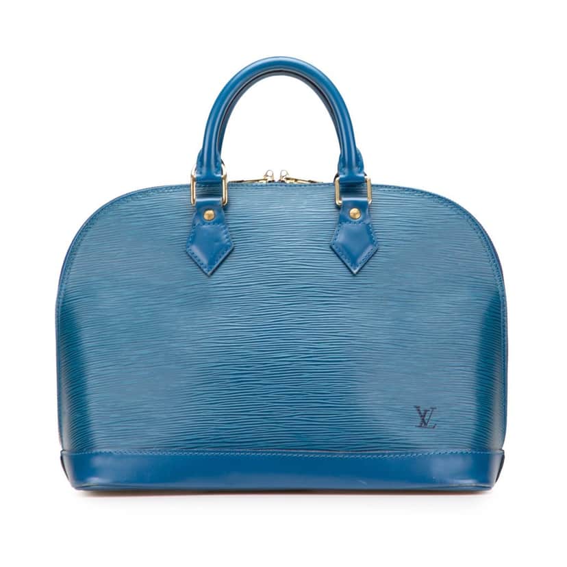 Louis Vuitton Epi Alma PM Blue Leather Good condition - Front View