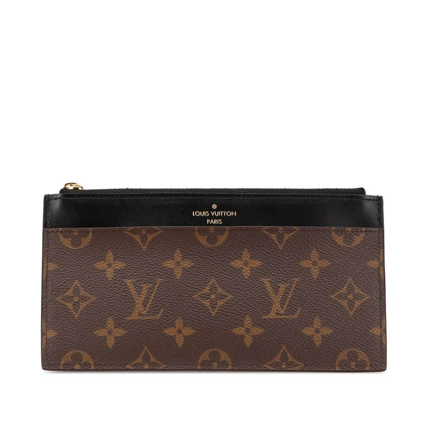 Louis Vuitton Monogram Slim Purse Brown Canvas Good condition - Front View