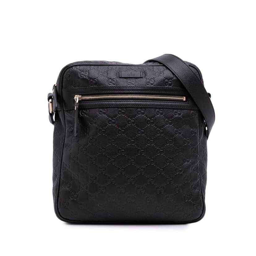 Gucci Guccissima Crossbody Black Leather Good condition - Front View