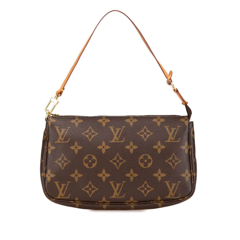 Louis Vuitton Monogram Pochette Accessoires Brown Canvas Good condition - Front View