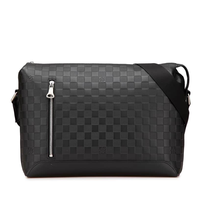 Louis Vuitton Damier Infini Discovery Messenger MM Black Leather Good condition - Front View
