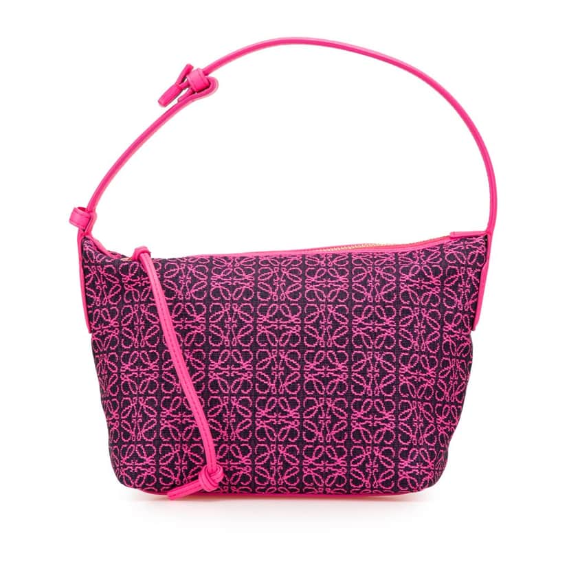 Loewe Small Anagram Canvas Cubi Bag Pink Canvas Good condition - Front View