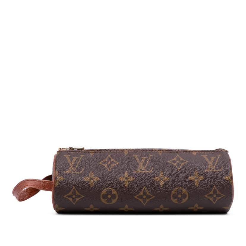 Louis Vuitton Monogram Trousse Ronde Pencil Case 20 Brown Canvas Good condition - Front View