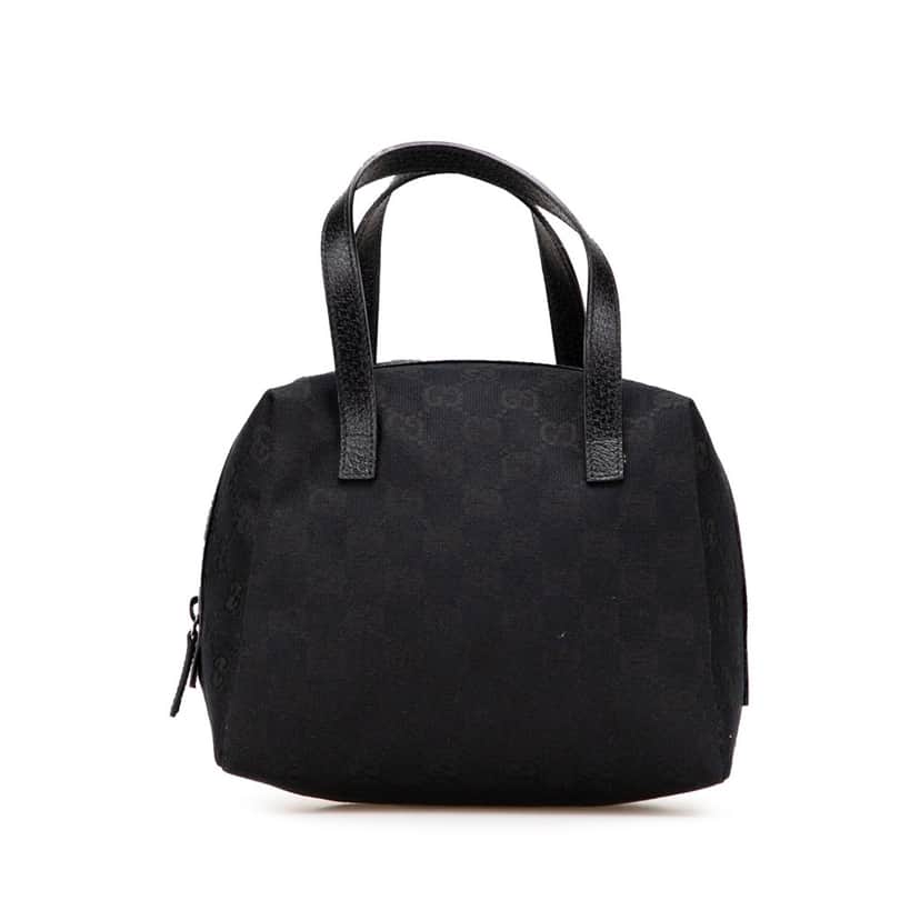 Gucci GG Canvas Handbag Black Canvas Good condition - Front View