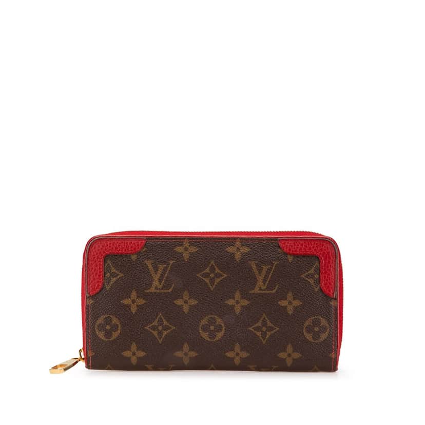 Louis Vuitton Monogram Retiro Zippy Wallet Brown Canvas Good condition - Front View